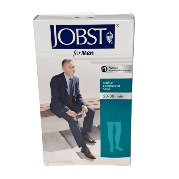 Jobst forMen Mens Compression Thigh Socks 20-30 mmhg Supports Therapeutic Closed - Picture 1 of 16